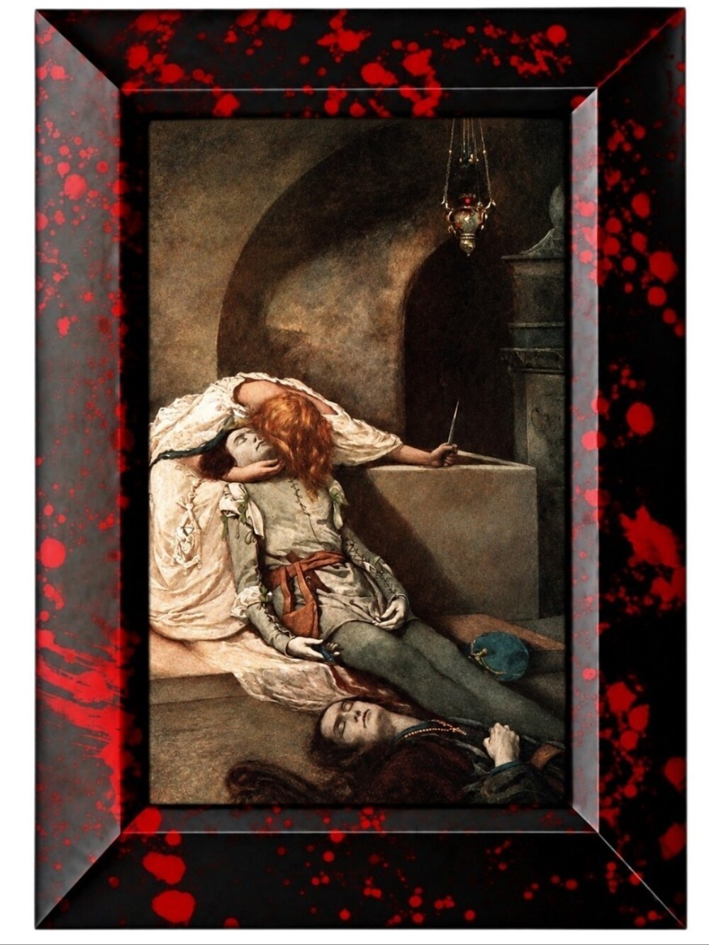 Romeo and juliet Love Story Norman Mills 1800s Price Paintinh Death Sceen Art
